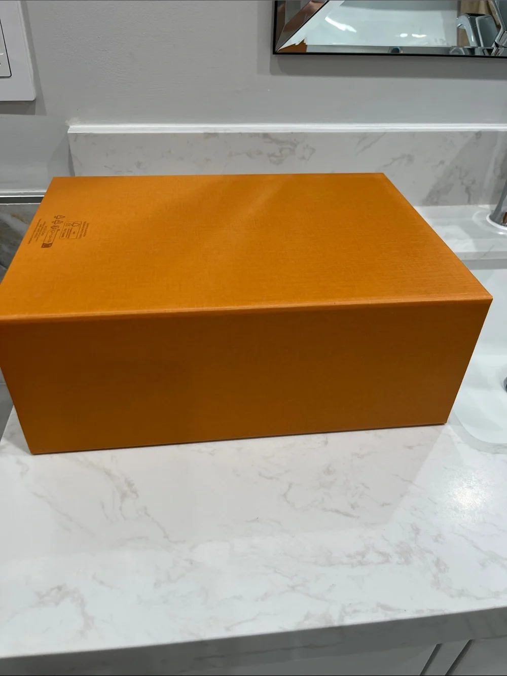 Louis Vuitton Orange Box with Black Logo